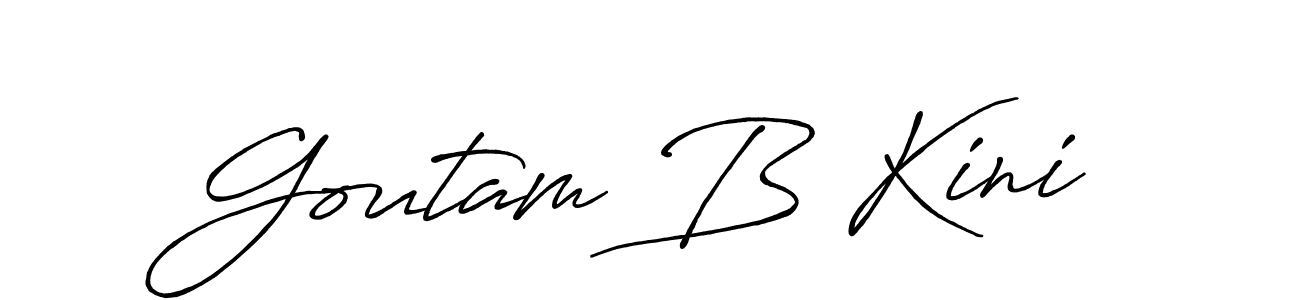 Make a beautiful signature design for name Goutam B Kini. With this signature (Antro_Vectra_Bolder) style, you can create a handwritten signature for free. Goutam B Kini signature style 7 images and pictures png