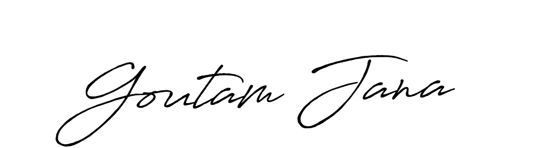 Make a beautiful signature design for name Goutam Jana. With this signature (Antro_Vectra_Bolder) style, you can create a handwritten signature for free. Goutam Jana signature style 7 images and pictures png