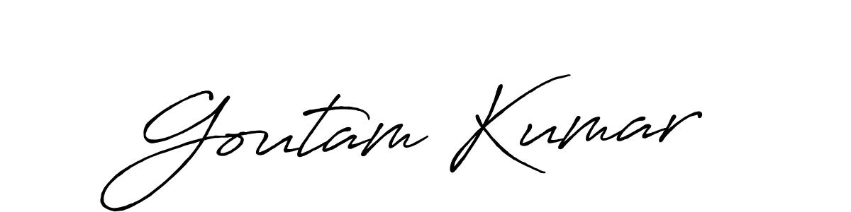 Make a beautiful signature design for name Goutam Kumar. With this signature (Antro_Vectra_Bolder) style, you can create a handwritten signature for free. Goutam Kumar signature style 7 images and pictures png