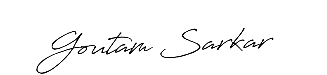 Goutam Sarkar stylish signature style. Best Handwritten Sign (Antro_Vectra_Bolder) for my name. Handwritten Signature Collection Ideas for my name Goutam Sarkar. Goutam Sarkar signature style 7 images and pictures png