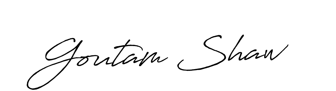 Make a beautiful signature design for name Goutam Shaw. With this signature (Antro_Vectra_Bolder) style, you can create a handwritten signature for free. Goutam Shaw signature style 7 images and pictures png