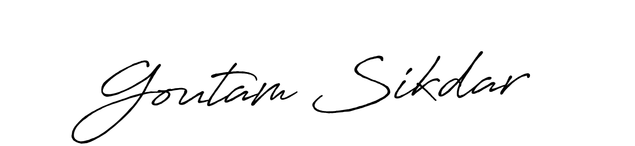 Design your own signature with our free online signature maker. With this signature software, you can create a handwritten (Antro_Vectra_Bolder) signature for name Goutam Sikdar. Goutam Sikdar signature style 7 images and pictures png