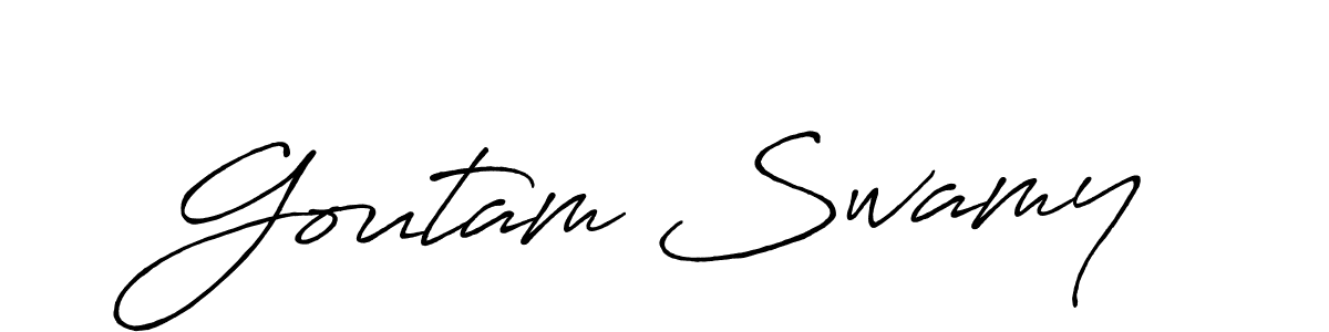 Antro_Vectra_Bolder is a professional signature style that is perfect for those who want to add a touch of class to their signature. It is also a great choice for those who want to make their signature more unique. Get Goutam Swamy name to fancy signature for free. Goutam Swamy signature style 7 images and pictures png