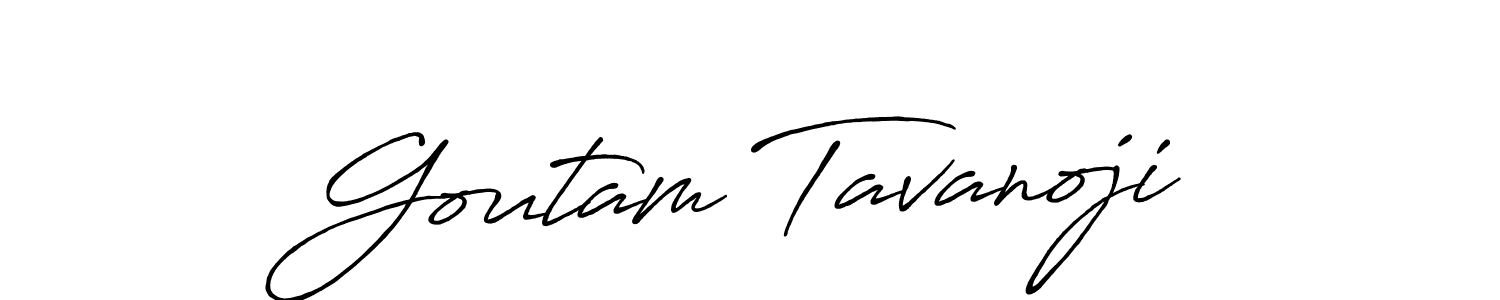 Goutam Tavanoji stylish signature style. Best Handwritten Sign (Antro_Vectra_Bolder) for my name. Handwritten Signature Collection Ideas for my name Goutam Tavanoji. Goutam Tavanoji signature style 7 images and pictures png