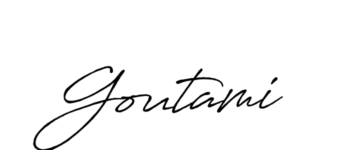 Also we have Goutami name is the best signature style. Create professional handwritten signature collection using Antro_Vectra_Bolder autograph style. Goutami signature style 7 images and pictures png