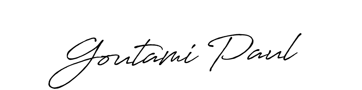 Also we have Goutami Paul name is the best signature style. Create professional handwritten signature collection using Antro_Vectra_Bolder autograph style. Goutami Paul signature style 7 images and pictures png