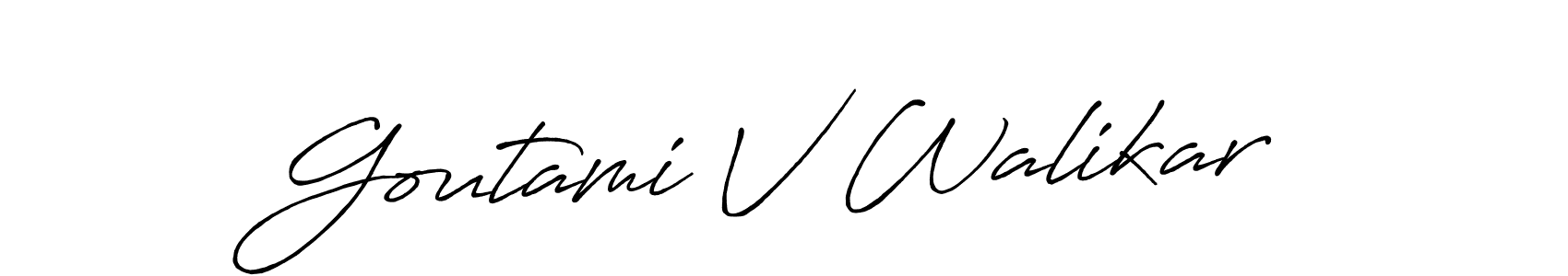 You can use this online signature creator to create a handwritten signature for the name Goutami V Walikar. This is the best online autograph maker. Goutami V Walikar signature style 7 images and pictures png