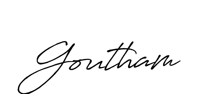Make a beautiful signature design for name Goutham. Use this online signature maker to create a handwritten signature for free. Goutham signature style 7 images and pictures png