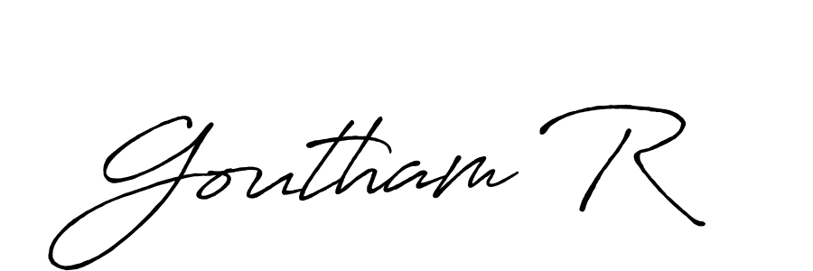 Make a short Goutham R signature style. Manage your documents anywhere anytime using Antro_Vectra_Bolder. Create and add eSignatures, submit forms, share and send files easily. Goutham R signature style 7 images and pictures png