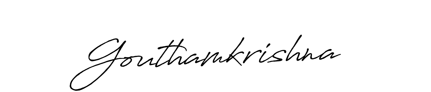 Gouthamkrishna stylish signature style. Best Handwritten Sign (Antro_Vectra_Bolder) for my name. Handwritten Signature Collection Ideas for my name Gouthamkrishna. Gouthamkrishna signature style 7 images and pictures png