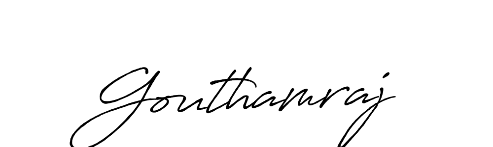 How to make Gouthamraj signature? Antro_Vectra_Bolder is a professional autograph style. Create handwritten signature for Gouthamraj name. Gouthamraj signature style 7 images and pictures png