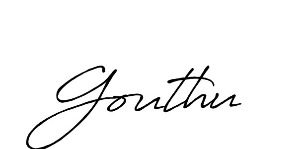 if you are searching for the best signature style for your name Gouthu. so please give up your signature search. here we have designed multiple signature styles  using Antro_Vectra_Bolder. Gouthu signature style 7 images and pictures png