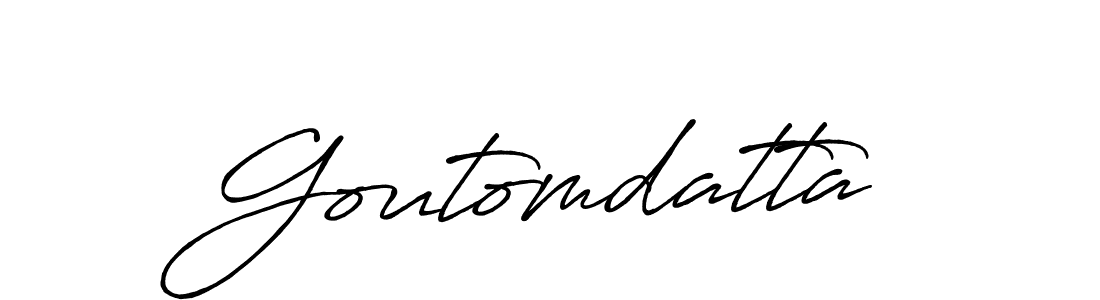 You should practise on your own different ways (Antro_Vectra_Bolder) to write your name (Goutomdatta) in signature. don't let someone else do it for you. Goutomdatta signature style 7 images and pictures png