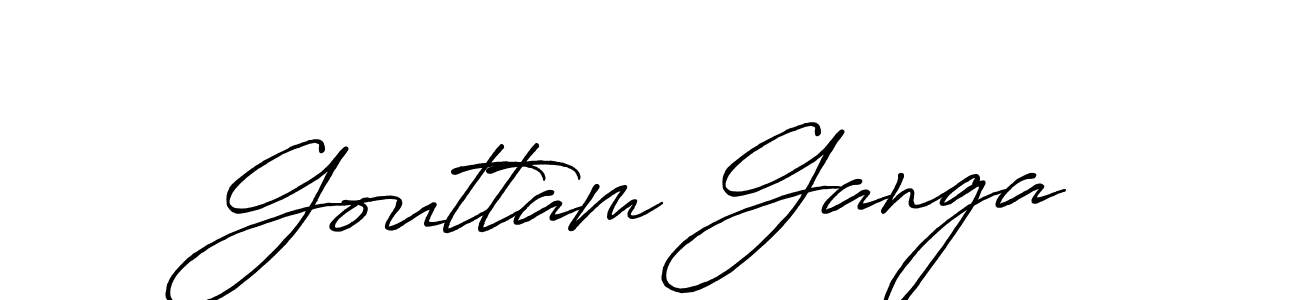 Make a beautiful signature design for name Gouttam Ganga. With this signature (Antro_Vectra_Bolder) style, you can create a handwritten signature for free. Gouttam Ganga signature style 7 images and pictures png