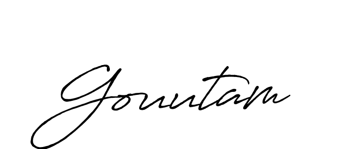 How to make Gouutam signature? Antro_Vectra_Bolder is a professional autograph style. Create handwritten signature for Gouutam name. Gouutam signature style 7 images and pictures png