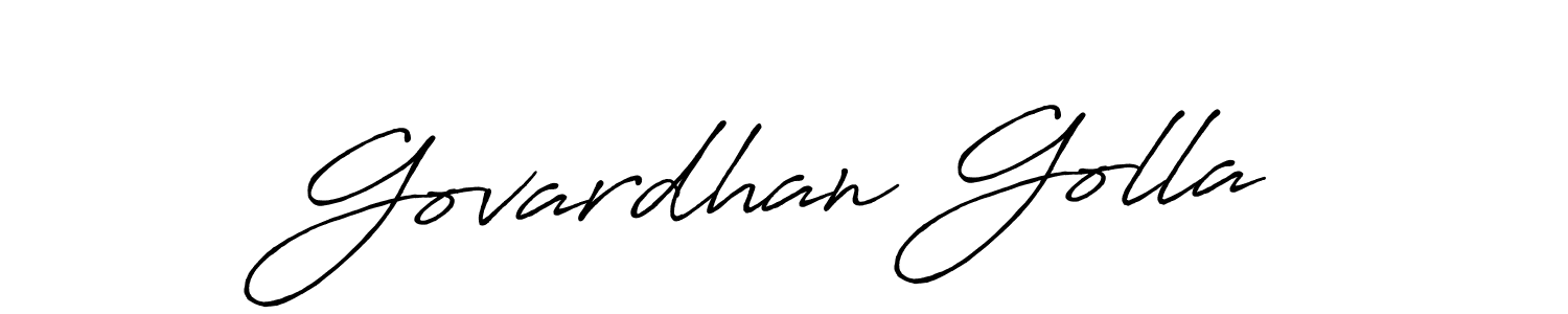 Create a beautiful signature design for name Govardhan Golla. With this signature (Antro_Vectra_Bolder) fonts, you can make a handwritten signature for free. Govardhan Golla signature style 7 images and pictures png