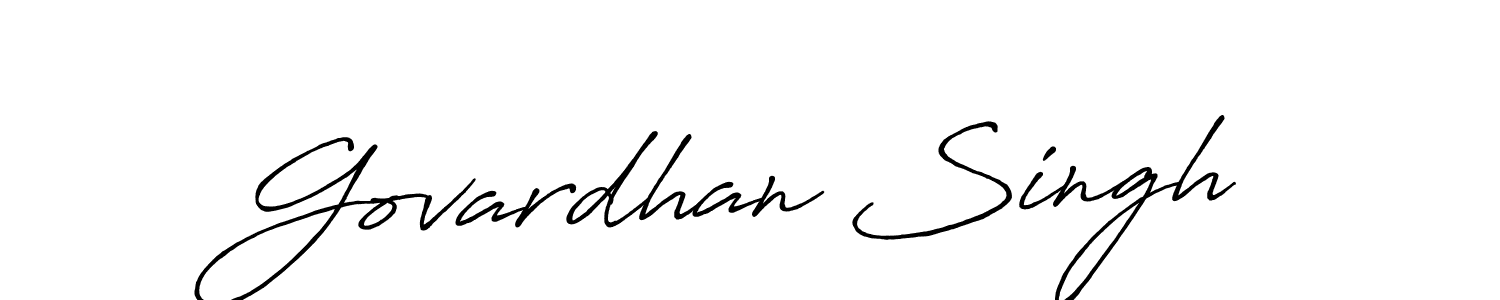 Create a beautiful signature design for name Govardhan Singh. With this signature (Antro_Vectra_Bolder) fonts, you can make a handwritten signature for free. Govardhan Singh signature style 7 images and pictures png