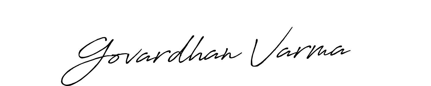 Create a beautiful signature design for name Govardhan Varma. With this signature (Antro_Vectra_Bolder) fonts, you can make a handwritten signature for free. Govardhan Varma signature style 7 images and pictures png