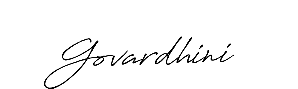 Use a signature maker to create a handwritten signature online. With this signature software, you can design (Antro_Vectra_Bolder) your own signature for name Govardhini. Govardhini signature style 7 images and pictures png