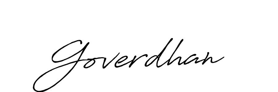 Make a beautiful signature design for name Goverdhan. With this signature (Antro_Vectra_Bolder) style, you can create a handwritten signature for free. Goverdhan signature style 7 images and pictures png