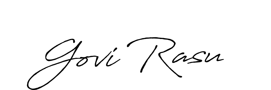 Make a beautiful signature design for name Govi Rasu. With this signature (Antro_Vectra_Bolder) style, you can create a handwritten signature for free. Govi Rasu signature style 7 images and pictures png