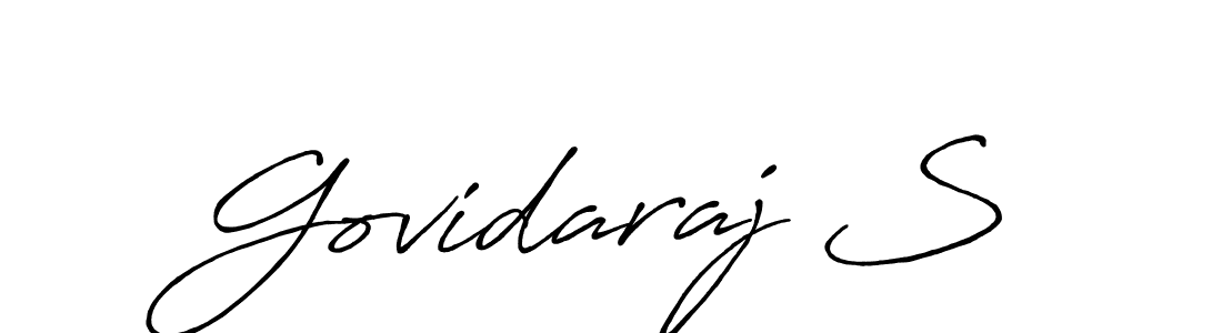 Design your own signature with our free online signature maker. With this signature software, you can create a handwritten (Antro_Vectra_Bolder) signature for name Govidaraj S. Govidaraj S signature style 7 images and pictures png