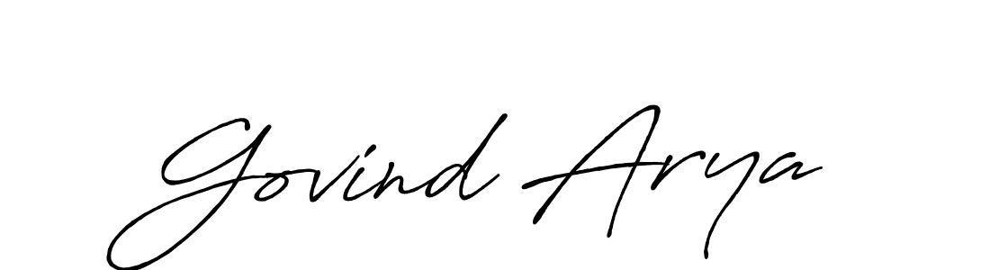 Design your own signature with our free online signature maker. With this signature software, you can create a handwritten (Antro_Vectra_Bolder) signature for name Govind Arya. Govind Arya signature style 7 images and pictures png