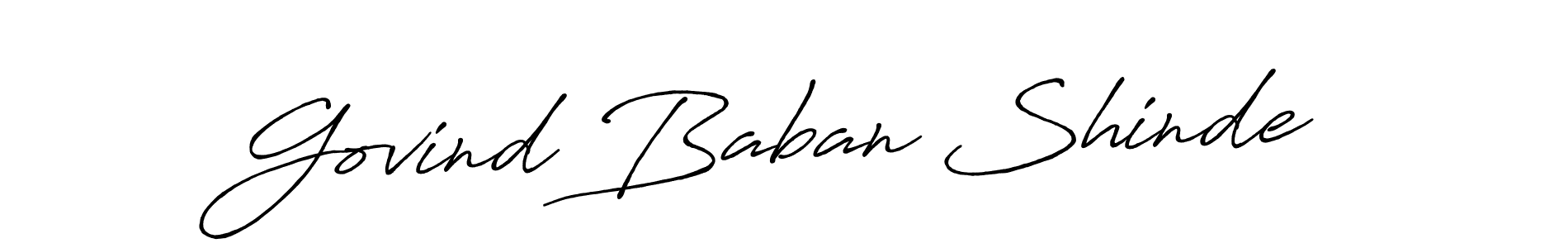 Create a beautiful signature design for name Govind Baban Shinde. With this signature (Antro_Vectra_Bolder) fonts, you can make a handwritten signature for free. Govind Baban Shinde signature style 7 images and pictures png