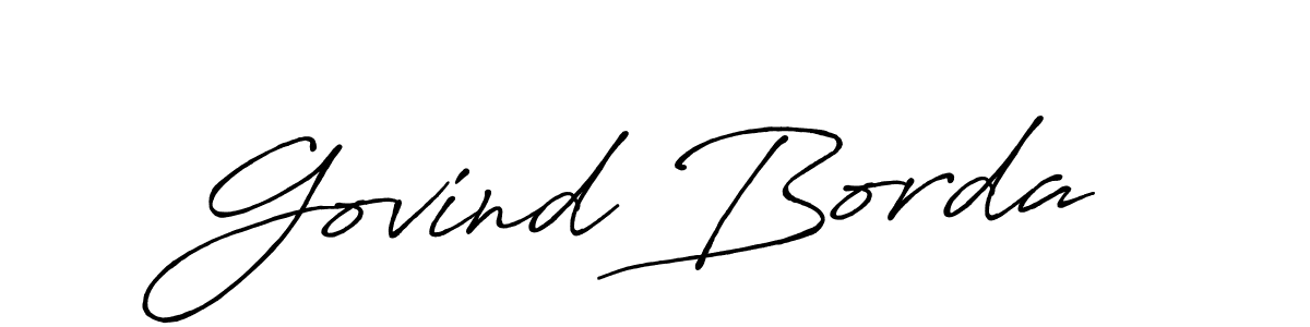 How to make Govind Borda signature? Antro_Vectra_Bolder is a professional autograph style. Create handwritten signature for Govind Borda name. Govind Borda signature style 7 images and pictures png