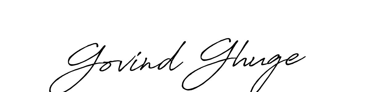 How to make Govind Ghuge name signature. Use Antro_Vectra_Bolder style for creating short signs online. This is the latest handwritten sign. Govind Ghuge signature style 7 images and pictures png