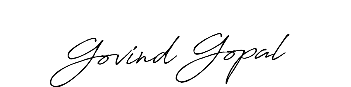 Govind Gopal stylish signature style. Best Handwritten Sign (Antro_Vectra_Bolder) for my name. Handwritten Signature Collection Ideas for my name Govind Gopal. Govind Gopal signature style 7 images and pictures png