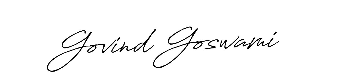 Govind Goswami stylish signature style. Best Handwritten Sign (Antro_Vectra_Bolder) for my name. Handwritten Signature Collection Ideas for my name Govind Goswami. Govind Goswami signature style 7 images and pictures png