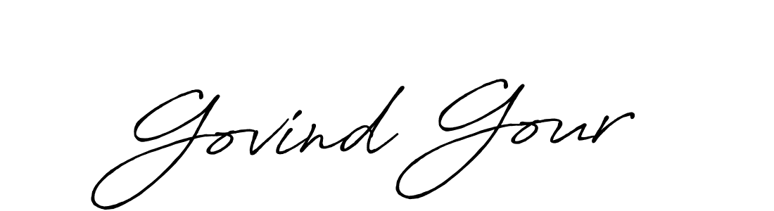 Design your own signature with our free online signature maker. With this signature software, you can create a handwritten (Antro_Vectra_Bolder) signature for name Govind Gour. Govind Gour signature style 7 images and pictures png