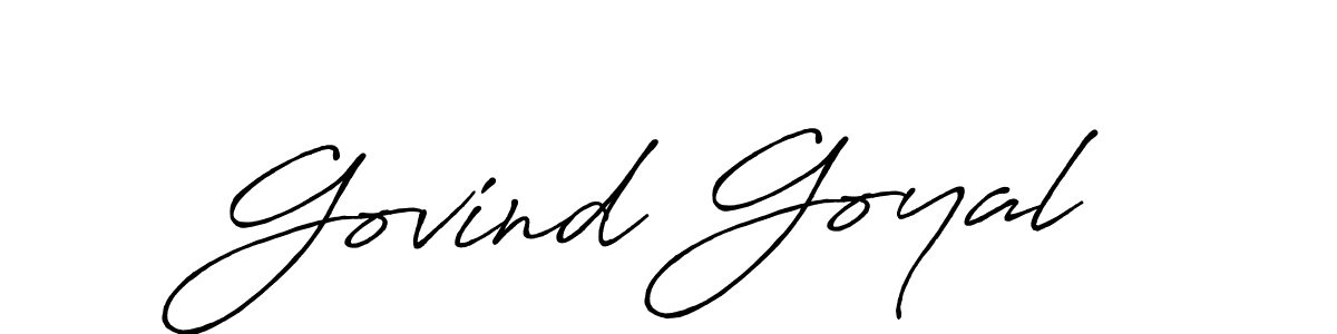 Make a beautiful signature design for name Govind Goyal. With this signature (Antro_Vectra_Bolder) style, you can create a handwritten signature for free. Govind Goyal signature style 7 images and pictures png