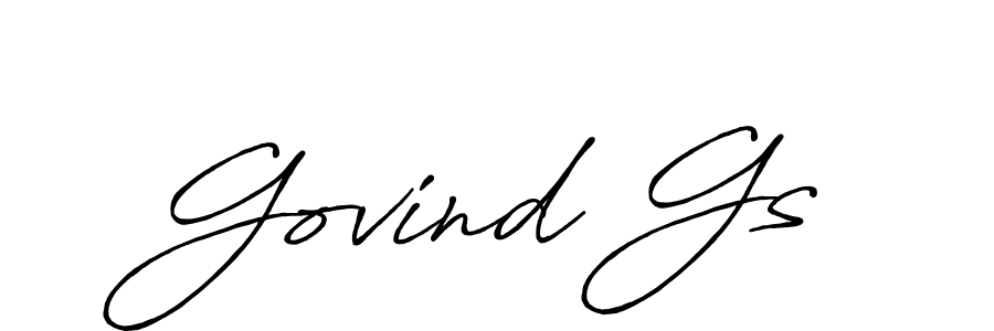 Make a beautiful signature design for name Govind Gs. With this signature (Antro_Vectra_Bolder) style, you can create a handwritten signature for free. Govind Gs signature style 7 images and pictures png