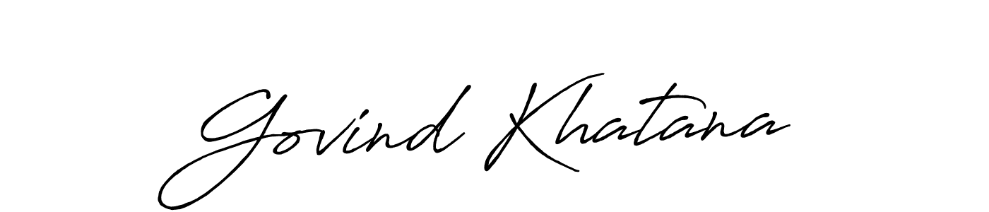 How to make Govind Khatana name signature. Use Antro_Vectra_Bolder style for creating short signs online. This is the latest handwritten sign. Govind Khatana signature style 7 images and pictures png