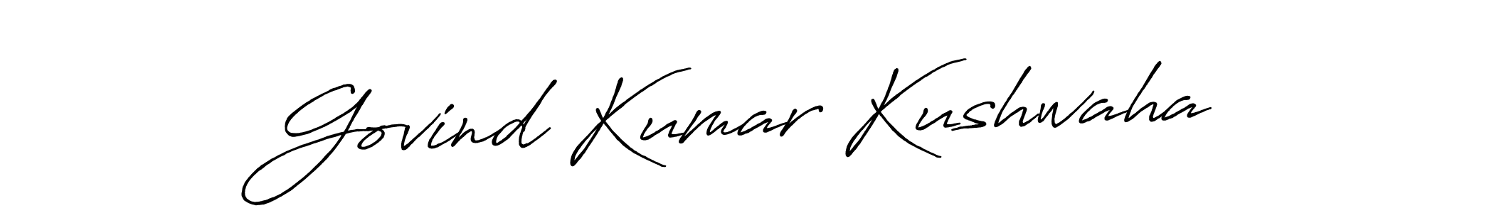 Design your own signature with our free online signature maker. With this signature software, you can create a handwritten (Antro_Vectra_Bolder) signature for name Govind Kumar Kushwaha. Govind Kumar Kushwaha signature style 7 images and pictures png