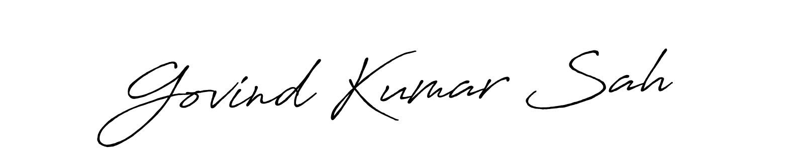How to make Govind Kumar Sah signature? Antro_Vectra_Bolder is a professional autograph style. Create handwritten signature for Govind Kumar Sah name. Govind Kumar Sah signature style 7 images and pictures png