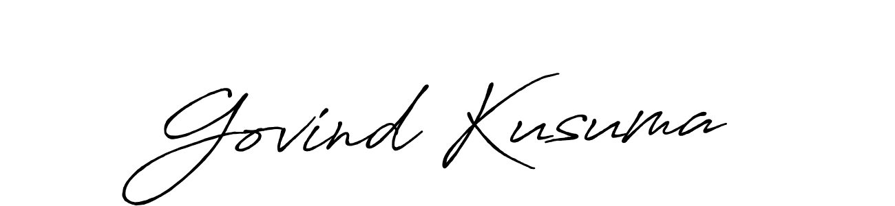 Use a signature maker to create a handwritten signature online. With this signature software, you can design (Antro_Vectra_Bolder) your own signature for name Govind Kusuma. Govind Kusuma signature style 7 images and pictures png