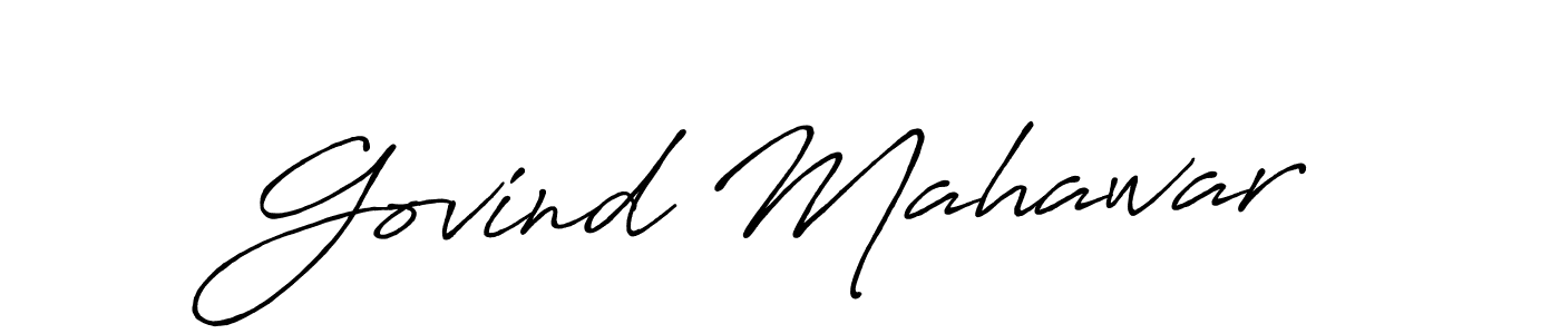 if you are searching for the best signature style for your name Govind Mahawar. so please give up your signature search. here we have designed multiple signature styles  using Antro_Vectra_Bolder. Govind Mahawar signature style 7 images and pictures png