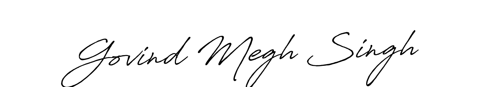 The best way (Antro_Vectra_Bolder) to make a short signature is to pick only two or three words in your name. The name Govind Megh Singh include a total of six letters. For converting this name. Govind Megh Singh signature style 7 images and pictures png