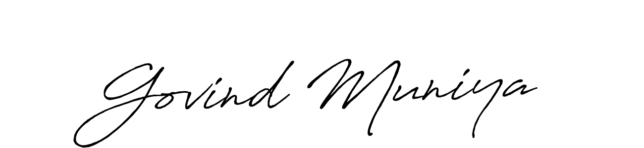 You should practise on your own different ways (Antro_Vectra_Bolder) to write your name (Govind Muniya) in signature. don't let someone else do it for you. Govind Muniya signature style 7 images and pictures png