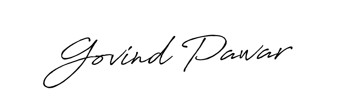 Create a beautiful signature design for name Govind Pawar. With this signature (Antro_Vectra_Bolder) fonts, you can make a handwritten signature for free. Govind Pawar signature style 7 images and pictures png