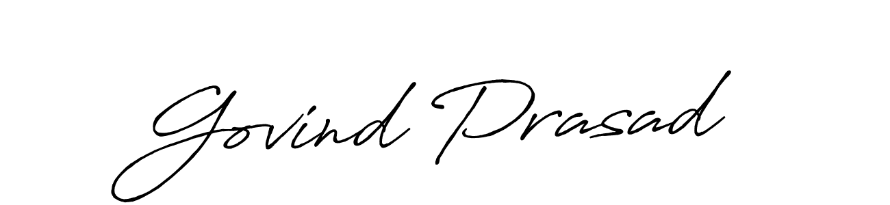 Create a beautiful signature design for name Govind Prasad. With this signature (Antro_Vectra_Bolder) fonts, you can make a handwritten signature for free. Govind Prasad signature style 7 images and pictures png