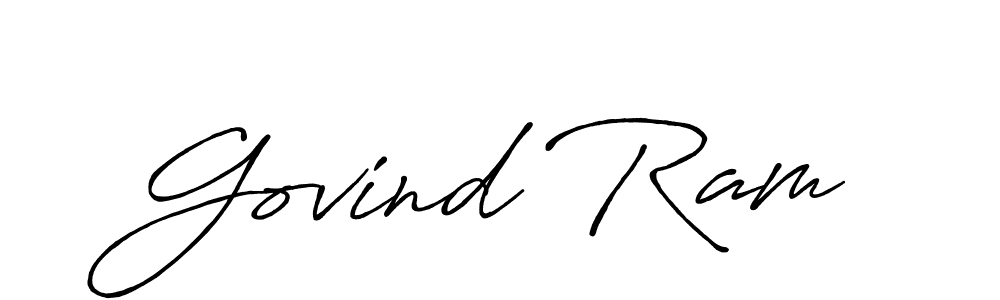 How to make Govind Ram name signature. Use Antro_Vectra_Bolder style for creating short signs online. This is the latest handwritten sign. Govind Ram signature style 7 images and pictures png
