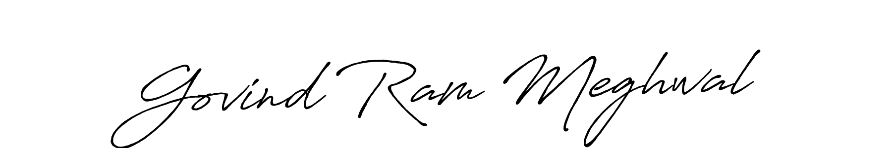 The best way (Antro_Vectra_Bolder) to make a short signature is to pick only two or three words in your name. The name Govind Ram Meghwal include a total of six letters. For converting this name. Govind Ram Meghwal signature style 7 images and pictures png