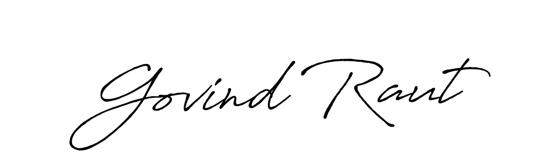 How to make Govind Raut name signature. Use Antro_Vectra_Bolder style for creating short signs online. This is the latest handwritten sign. Govind Raut signature style 7 images and pictures png