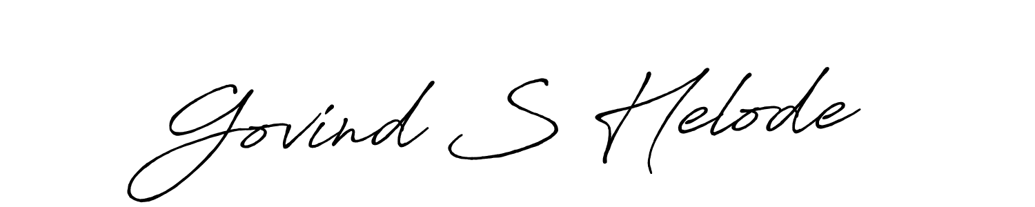 if you are searching for the best signature style for your name Govind S Helode. so please give up your signature search. here we have designed multiple signature styles  using Antro_Vectra_Bolder. Govind S Helode signature style 7 images and pictures png