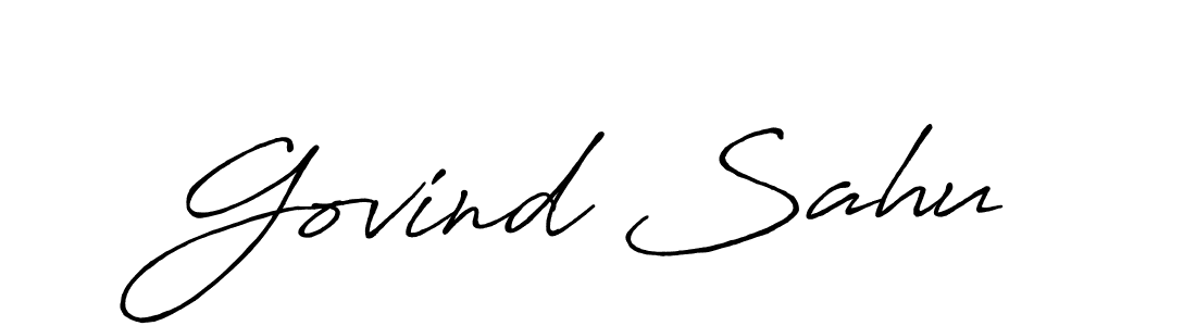 How to make Govind Sahu signature? Antro_Vectra_Bolder is a professional autograph style. Create handwritten signature for Govind Sahu name. Govind Sahu signature style 7 images and pictures png