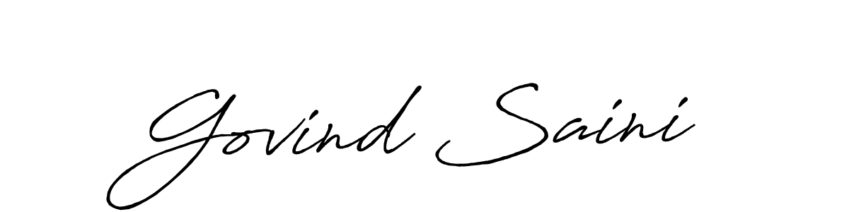 Also we have Govind Saini name is the best signature style. Create professional handwritten signature collection using Antro_Vectra_Bolder autograph style. Govind Saini signature style 7 images and pictures png